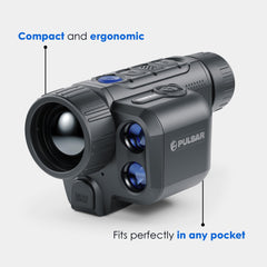 Pulsar Axion 2 LRF XQ35 Pro laser rangefinder provides accurate distance up to 1100 yards.