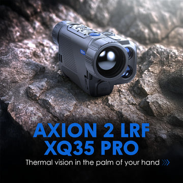 Pulsar Axion 2 LRF XQ35 Pro thermal sensor captures subtle heat differences in challenging light.