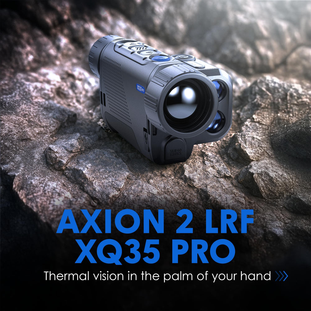 Pulsar Axion 2 LRF XQ35 Pro thermal sensor captures subtle heat differences in challenging light.