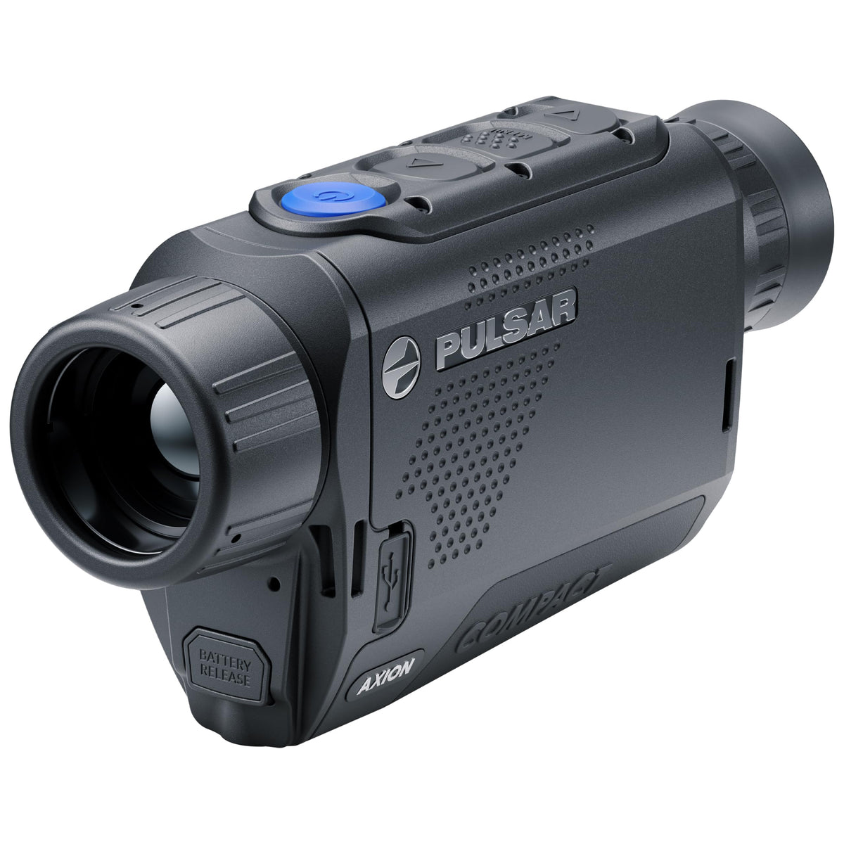 Pulsar Axion XQ30 front view demonstrates compact form ideal for quick field observations