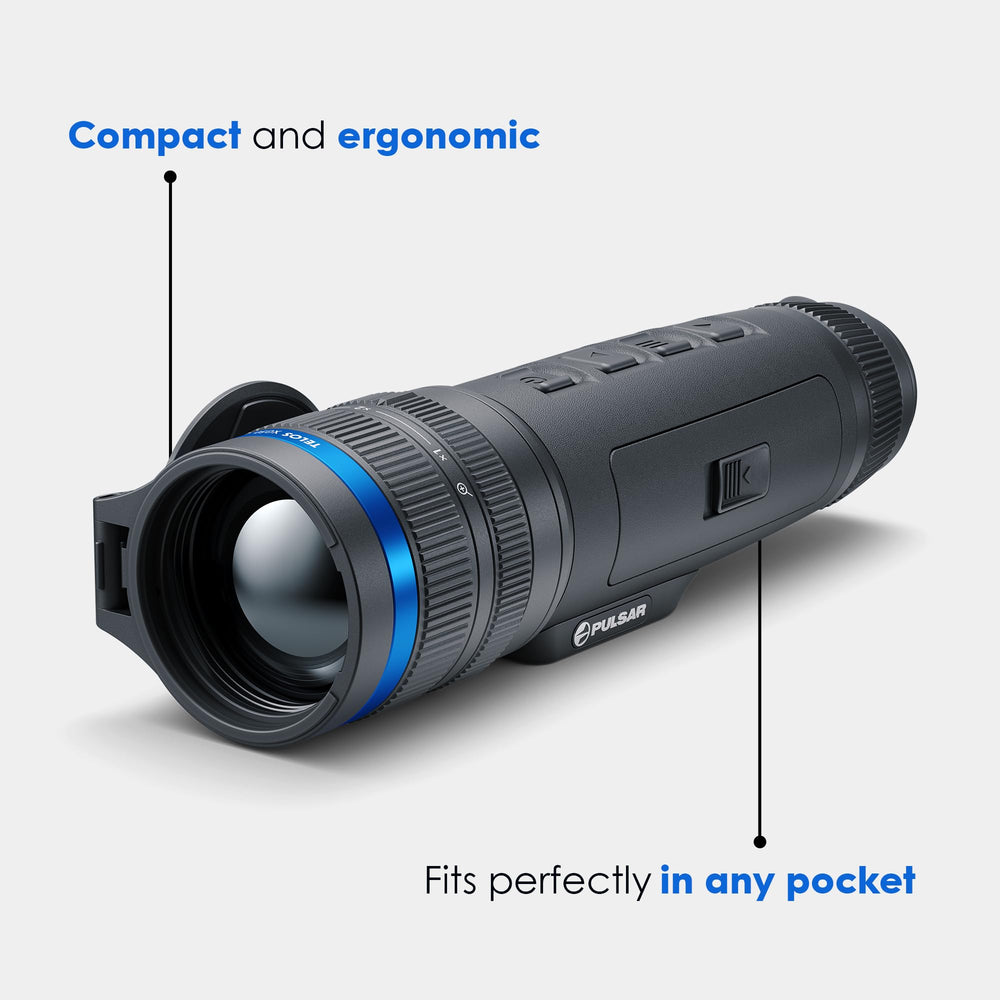 Pulsar Telos XG50 thermal sensor close-up highlights sub-40mK NETD for crisp detail