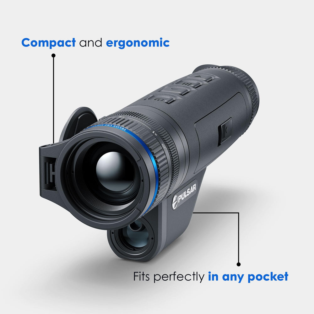 Pulsar Telos XQ35 long-range detection showcases up to 1,421-yard visibility for distant scouting.