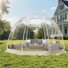 PulseFay Bubble Tent pop-up setup for easy backyard gatherings.
