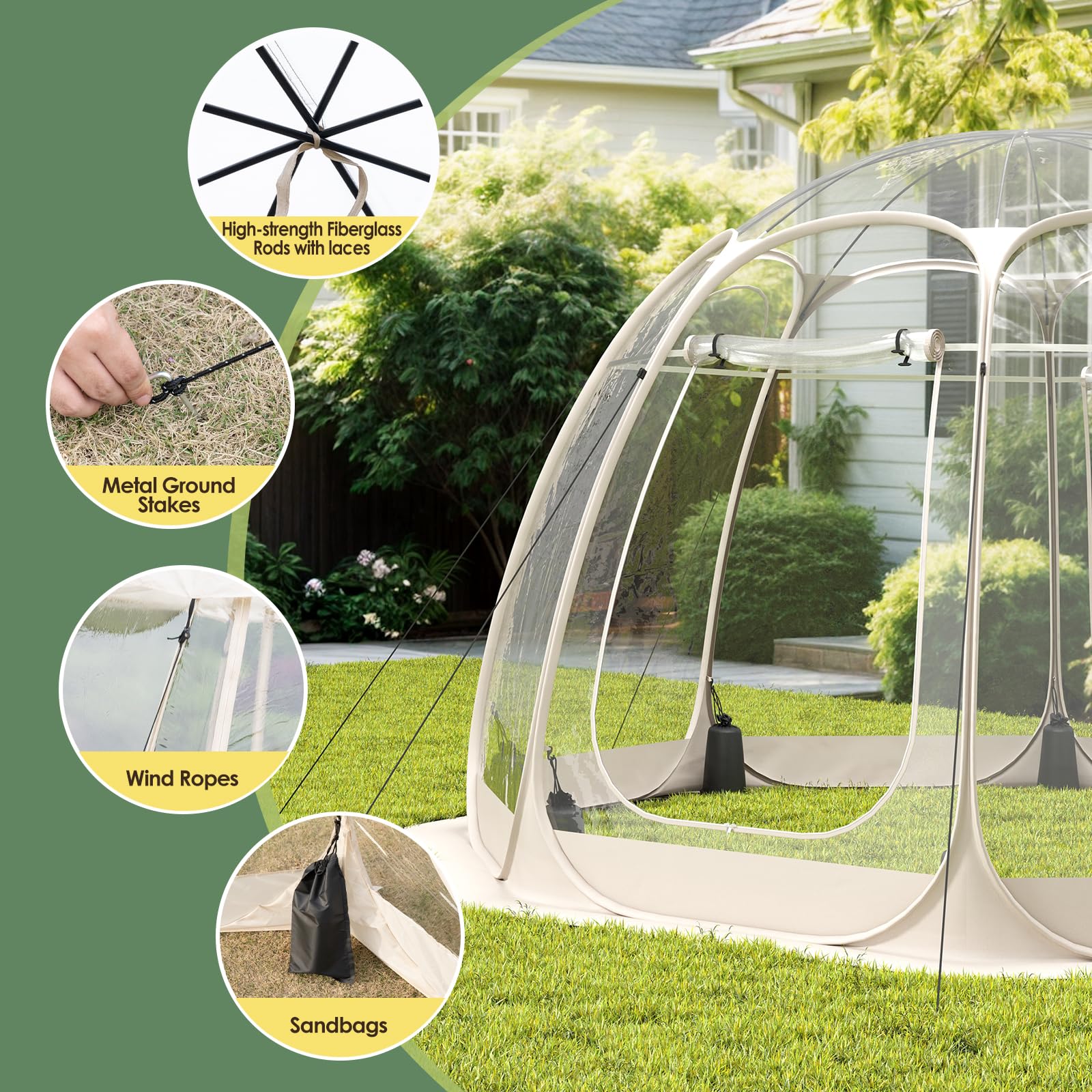PulseFay waterproof roof with vent windows enables year-round comfort.