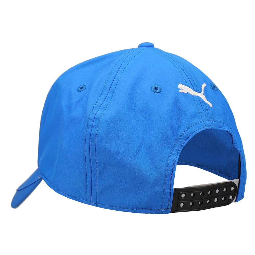 PUMA Mercedes AMG Petronas F1 Hat Blue, back view, iconic branding for fans.