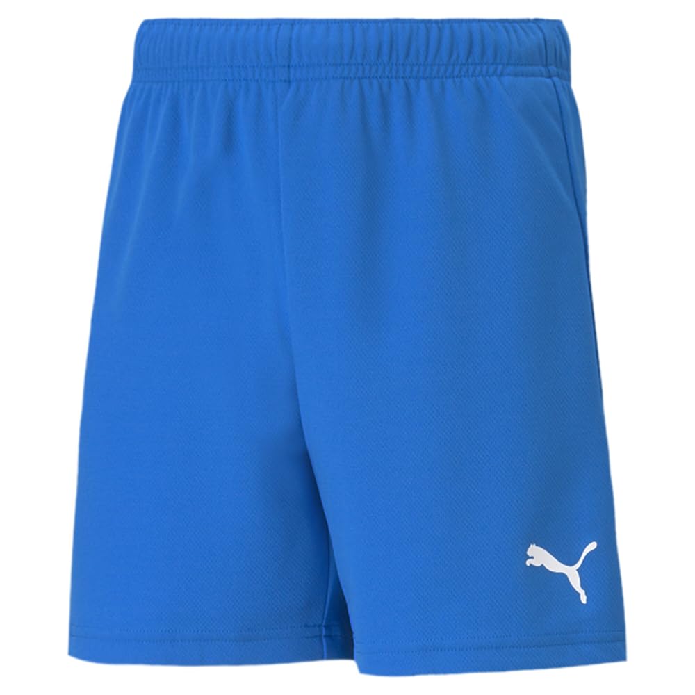 PUMA Youth Team Rise Shorts blue, front view, ideal for practice and games
