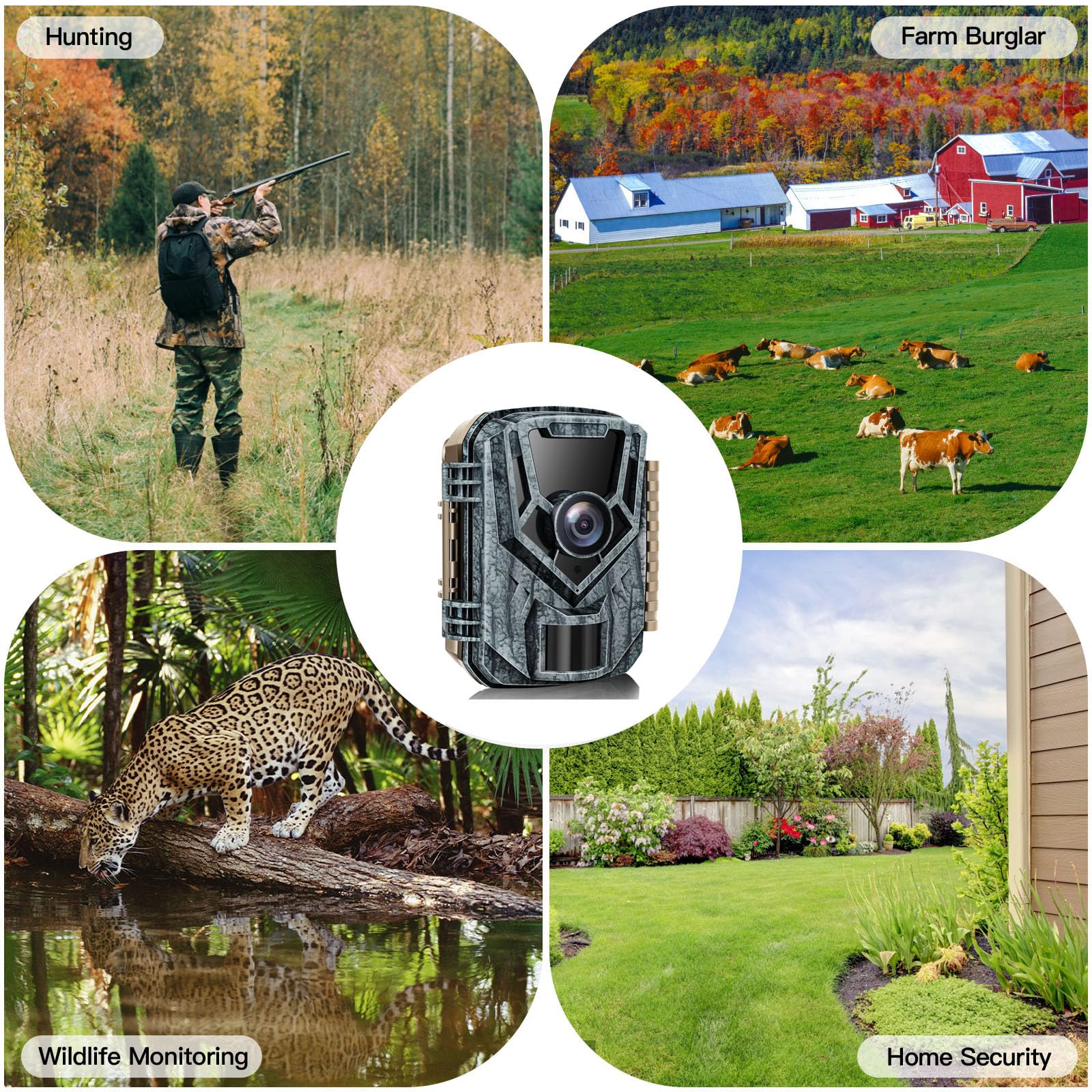 Punvoe trail camera recording 2.7K video in natural colors
