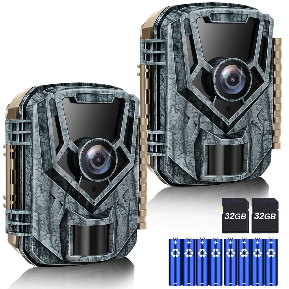 Punvoe trail camera front view with 2.0-inch LCD suitable for field use