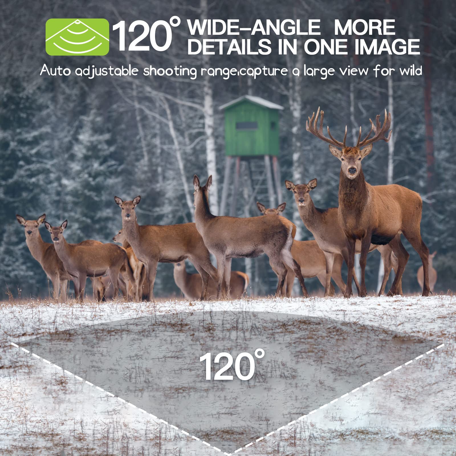 Punvoe trail camera exterior with IP66 waterproof housing for rugged environments