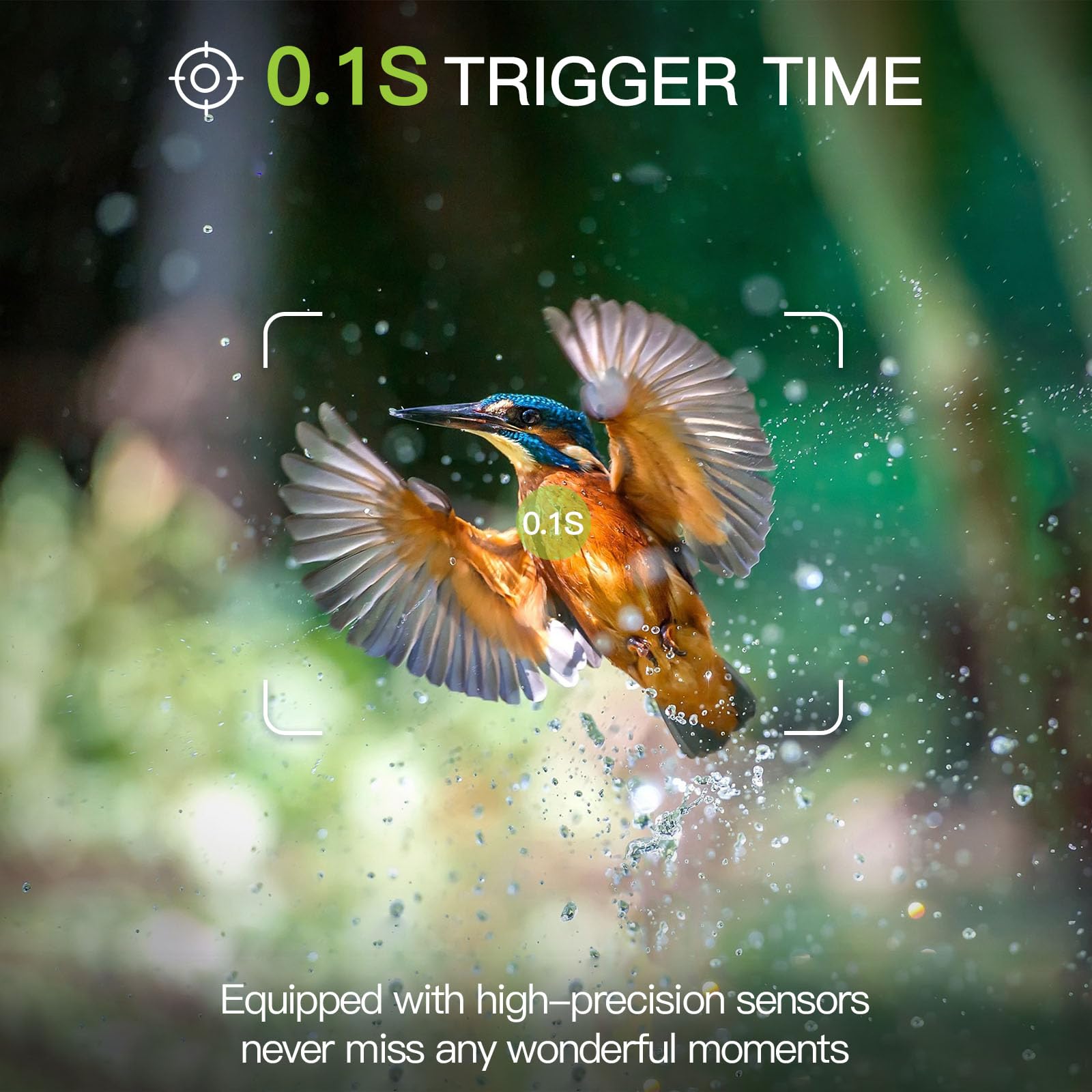 Punvoe trail camera capturing fast action with 0.2s trigger speed