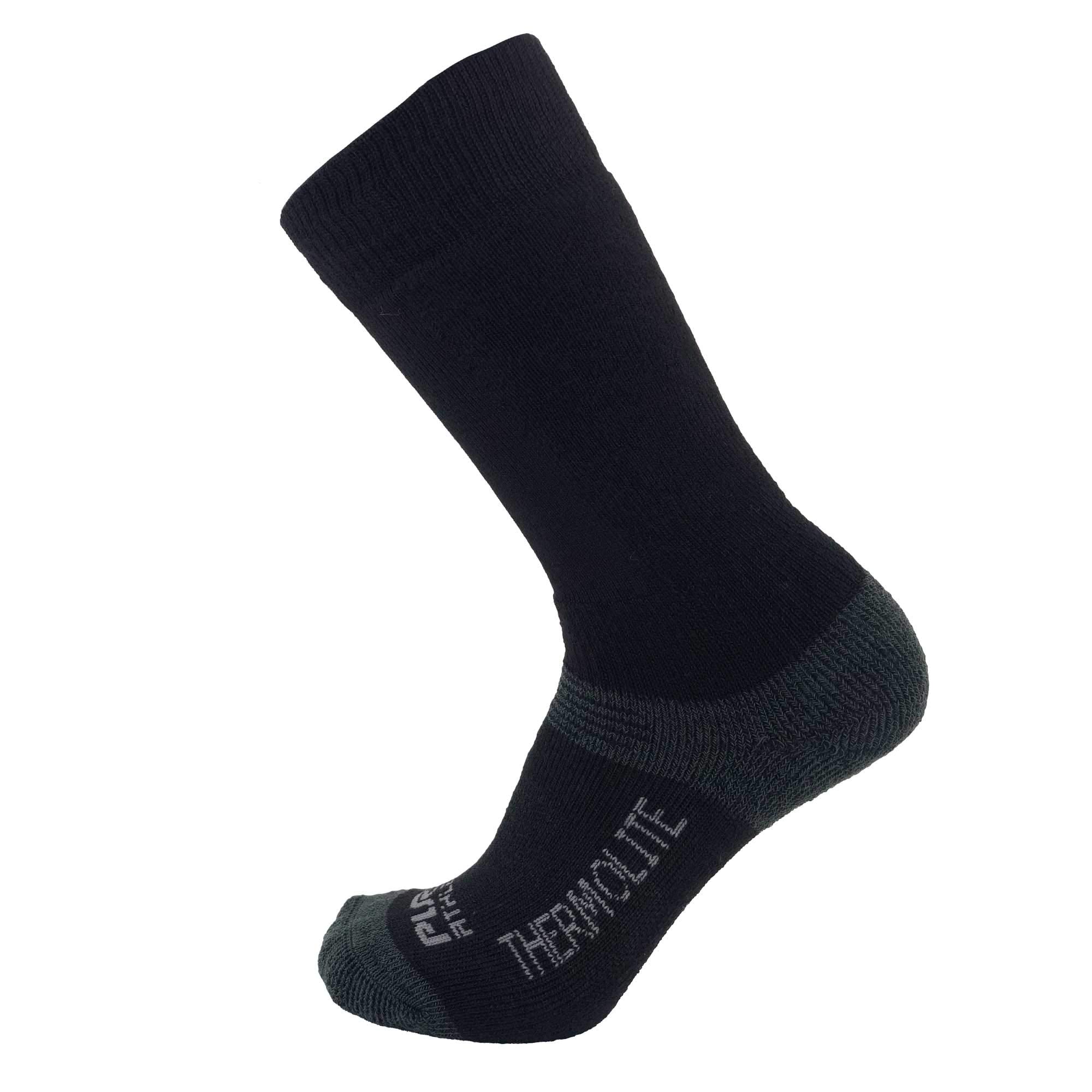 Pure Athlete Thermolite work socks inside boot for secure comfort