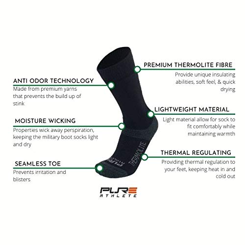 Pure Athlete Thermolite work socks illustrating thermal regulation in cold conditions
