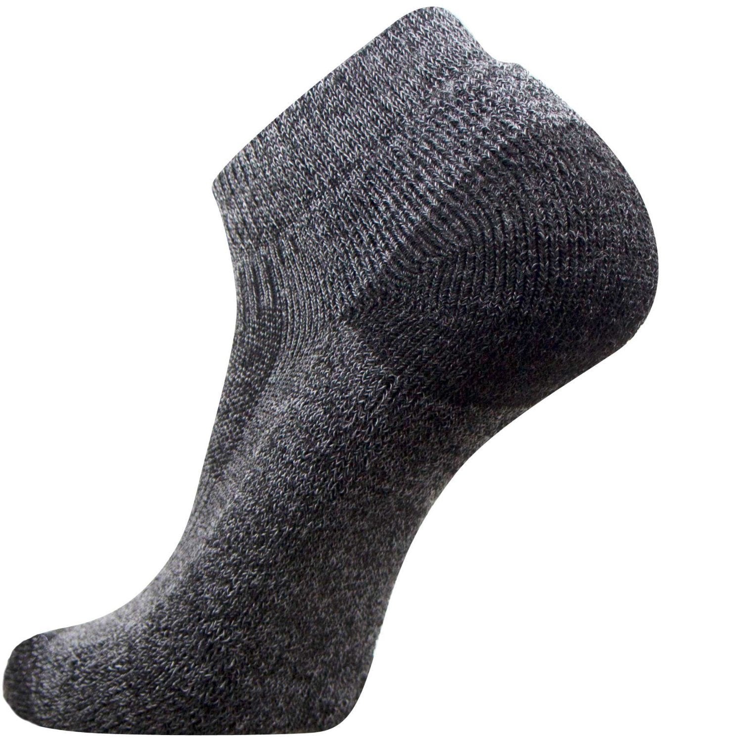 Pure Athlete Walking Socks on foot, black design for versatile workouts.