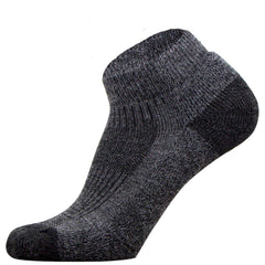 Pure Athlete Walking Socks padded heel close-up showing extra cushioning.