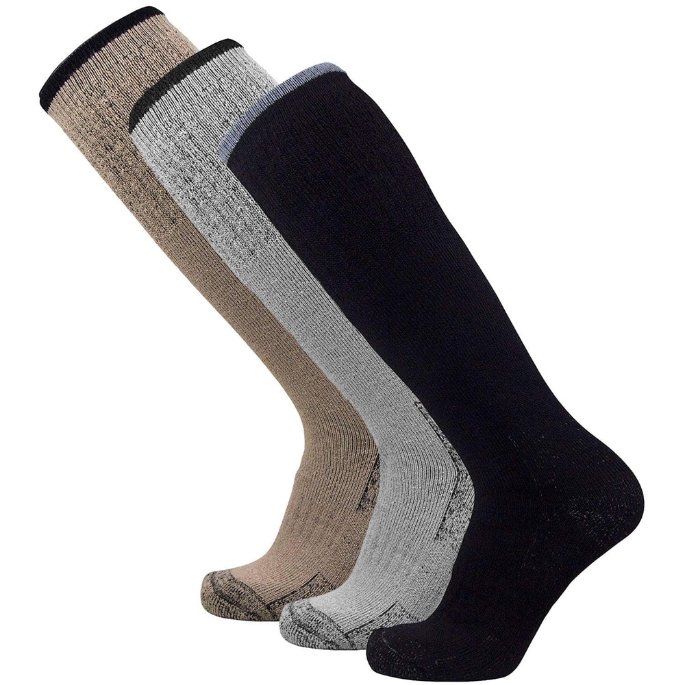 Pure Compression heavy work boot socks packaging in light grey color