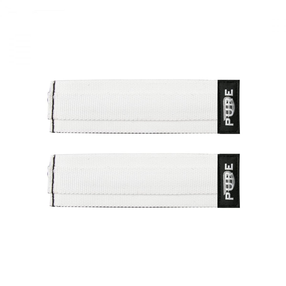 Pure Cycles toe strap white with nylon build for a steady fixed-gear pedal stroke