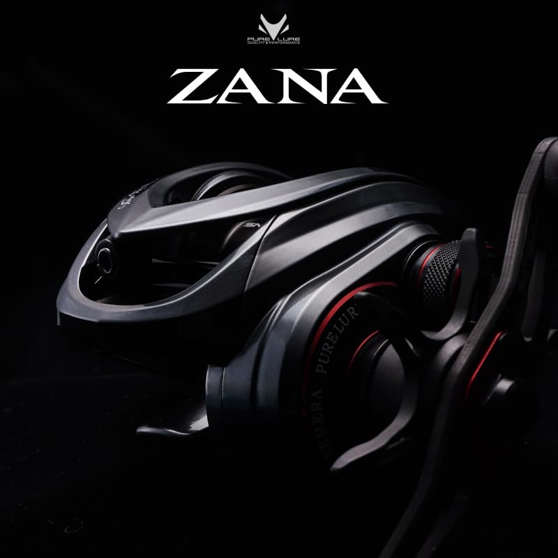 Pure Lure Zana reel aluminum frame delivers strength and corrosion resistance.