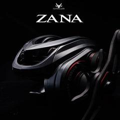 Pure Lure Zana reel aluminum frame delivers strength and corrosion resistance.