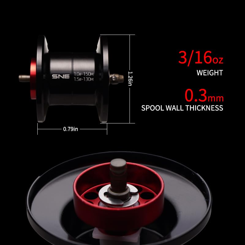 Pure Lure Zana reel standard spool supports a wide range of lure weights.