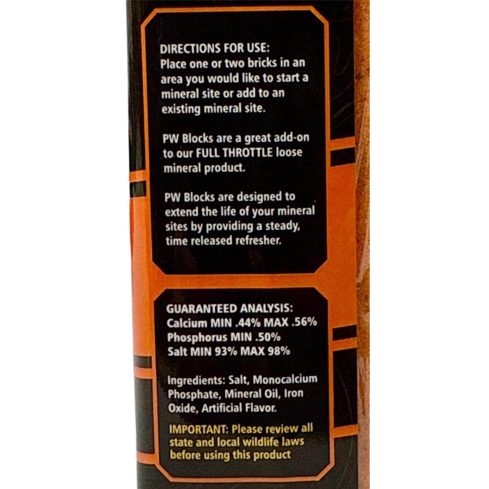 Time-release minerals extend the life of the mineral site for fewer visits.