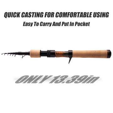 Pure Lure 3A cork handle offers anti-slip comfort during use