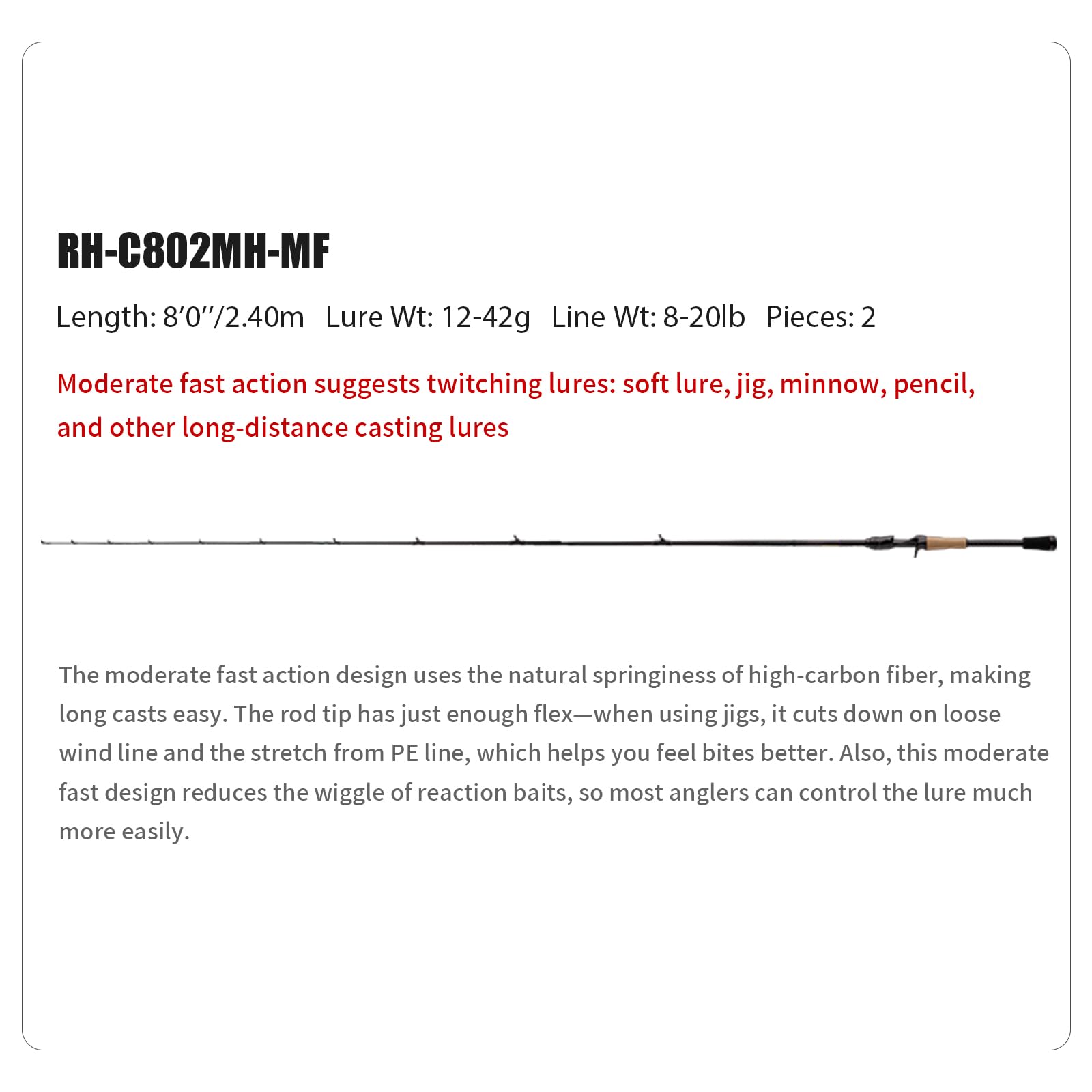 PureLure carbon fiber reel seat showing lightweight sensitivity benefits