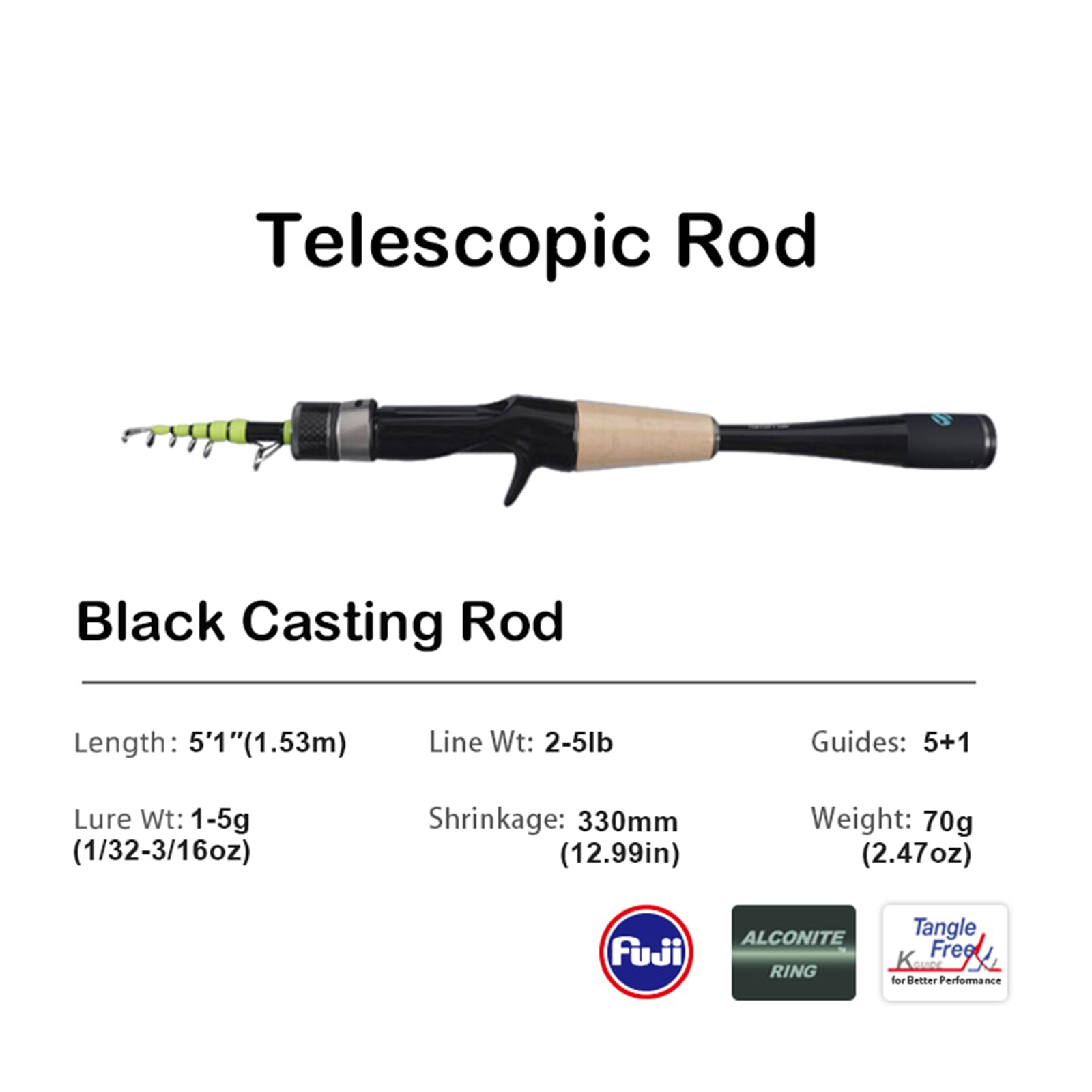 Pure Lure Fuji Alconite Ring guides improve casting distance and smooth line flow