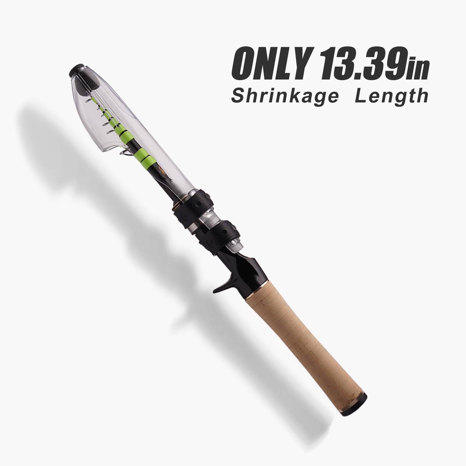 Pure Lure high-density carbon rod provides rigidity for precise hooksets.