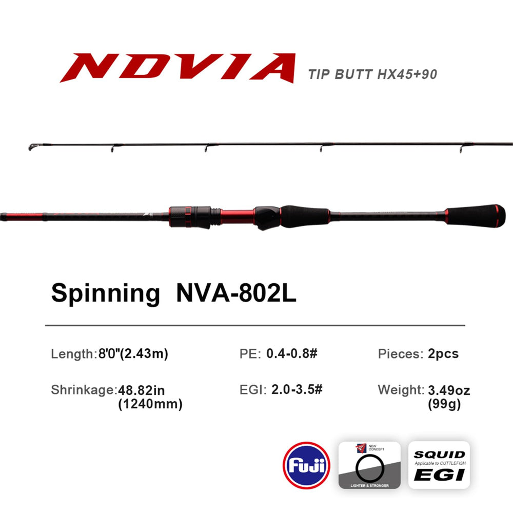 Pure Lure HX 45+90 technology enhances casting distance and rod power.
