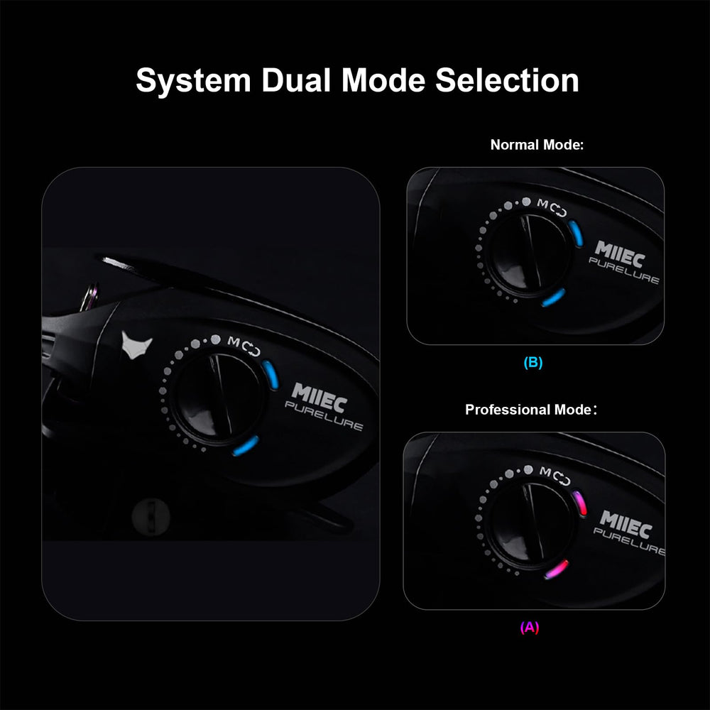 PureLure MllEC digital brake control enables stepless, accurate casts