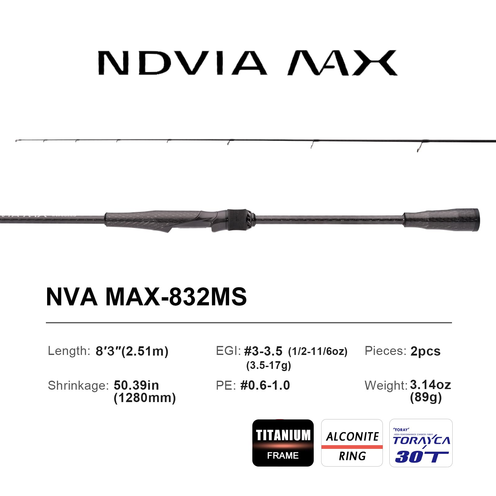NDVIA MAX titanium guides with blue Alconite reduce friction and boost durability