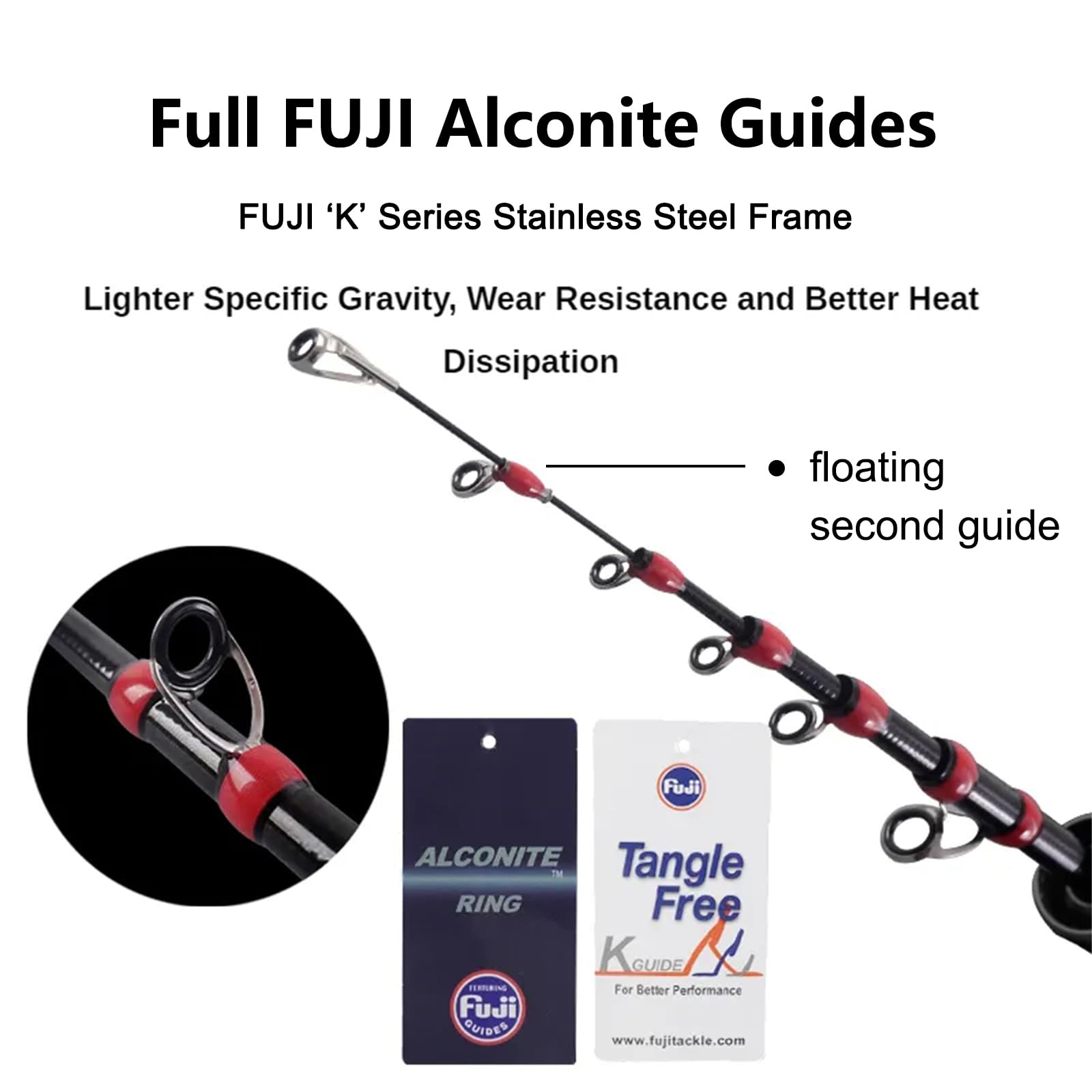 Pure Lure one-piece carbon handle for lightweight, responsive control