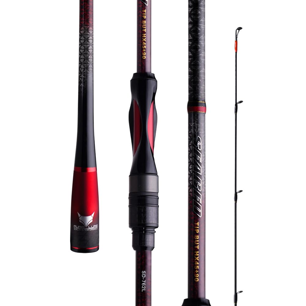 PureLure Seabed Light Rod showing long-range casting with light lures for coastal fishing