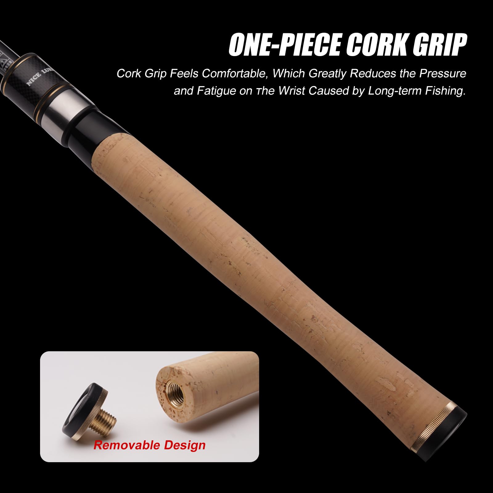 Pure Lure stainless guides and ceramic rings resist corrosion in diverse waters.