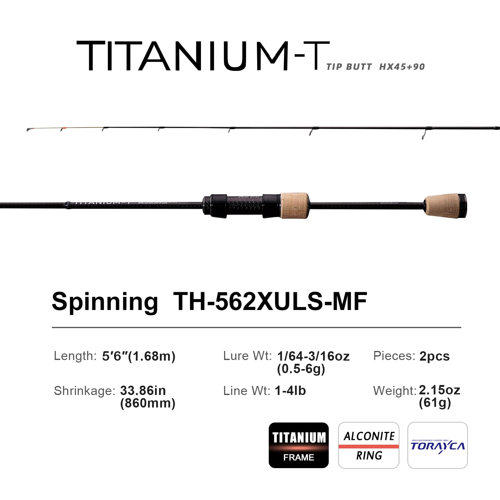 PureLure Titanium-T Ultra-Light rod showcases featherweight control for long, fatigue-free sessions.