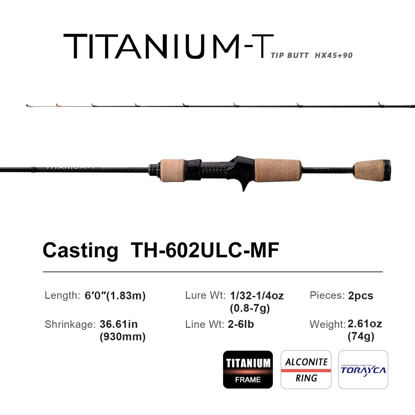 PureLure Titanium-Trout Rod guide bracket supports smooth line flow and durability
