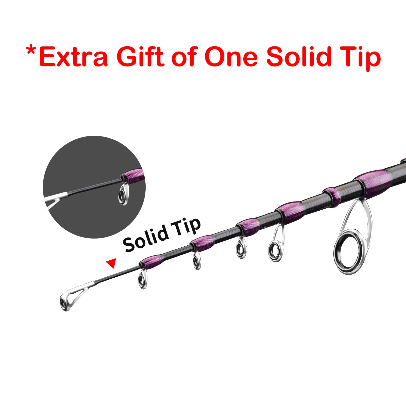 Pure Lure ultralight Fuji ALCONITE guide ring close-up for smooth line flow.