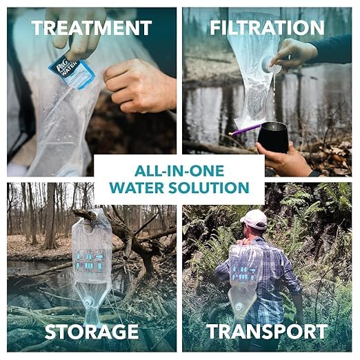 Puribag 10-liter output; ample purified water after filtration