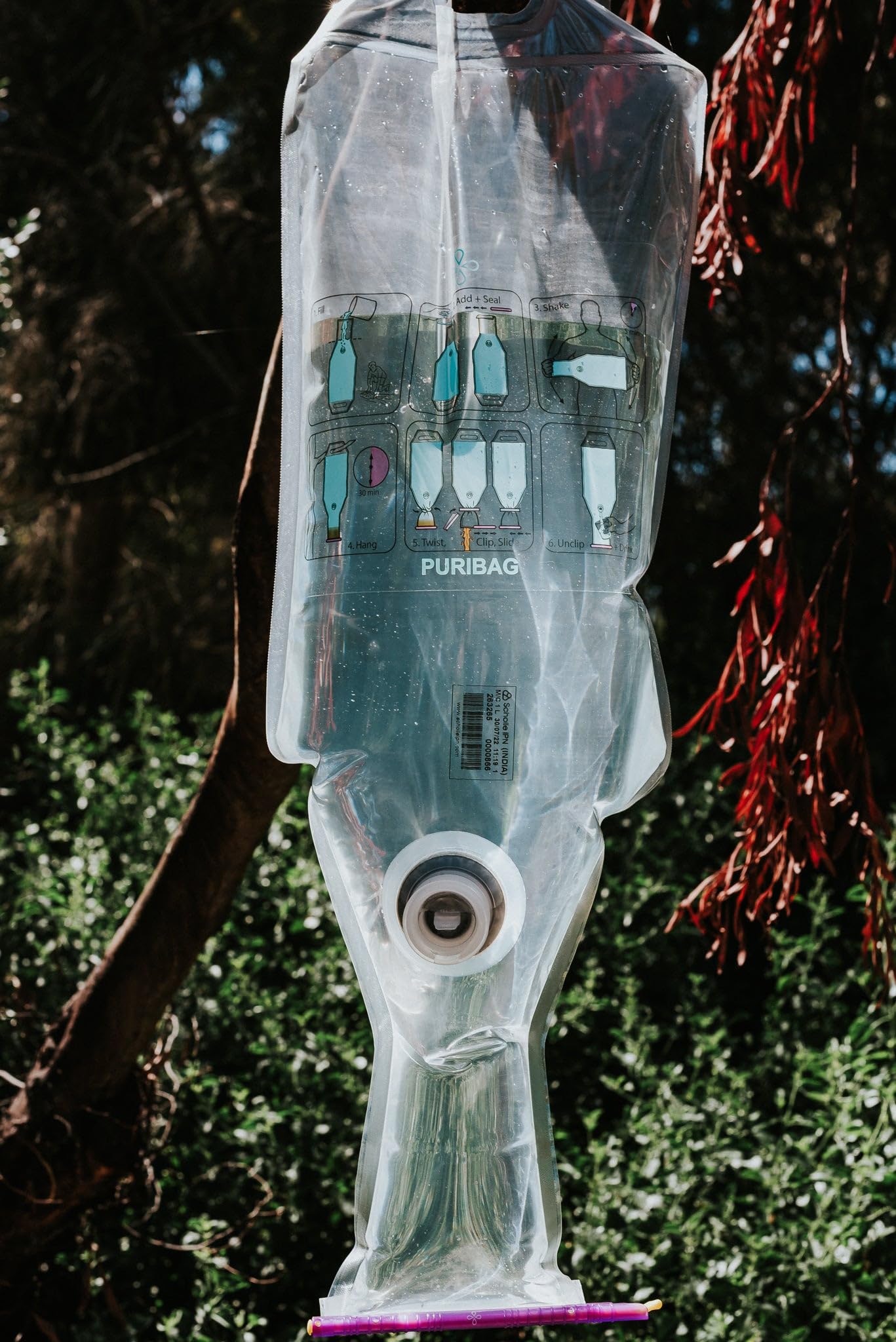 Puribag disaster-relief kit inclusion; globally distributed for emergencies and preparedness