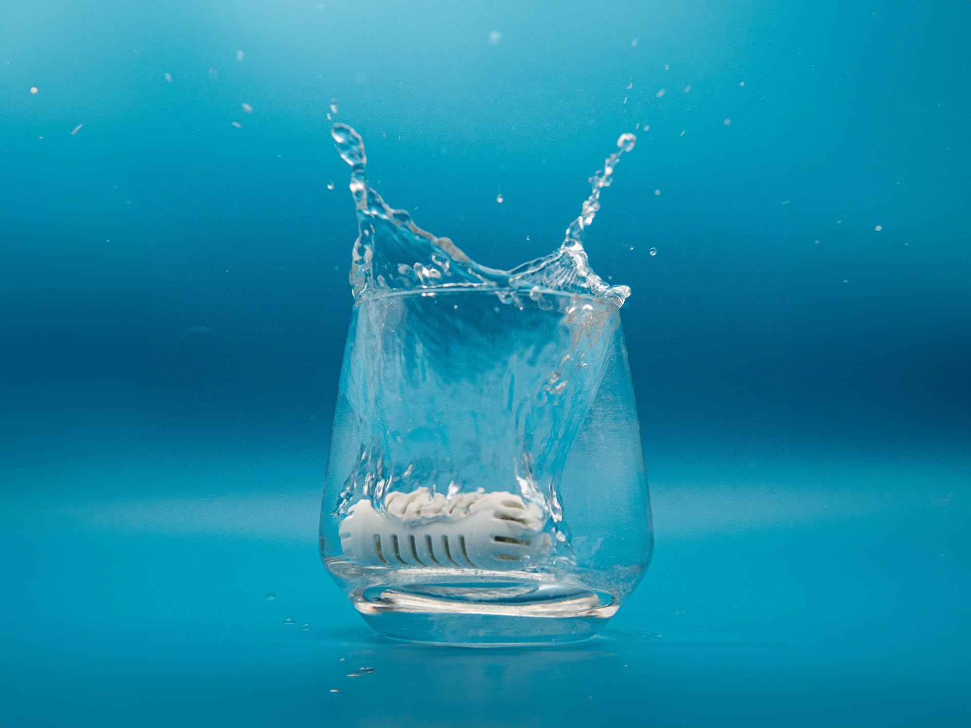 PURIBLOC GOpure pod filter closeup reveals diatomaceous-earth material purifying water.