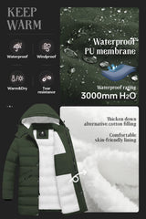 Pursky puffer army green detachable hood detail for adaptable styling