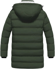 Pursky army green waterproof puffer surface highlights rain-snow ready protection