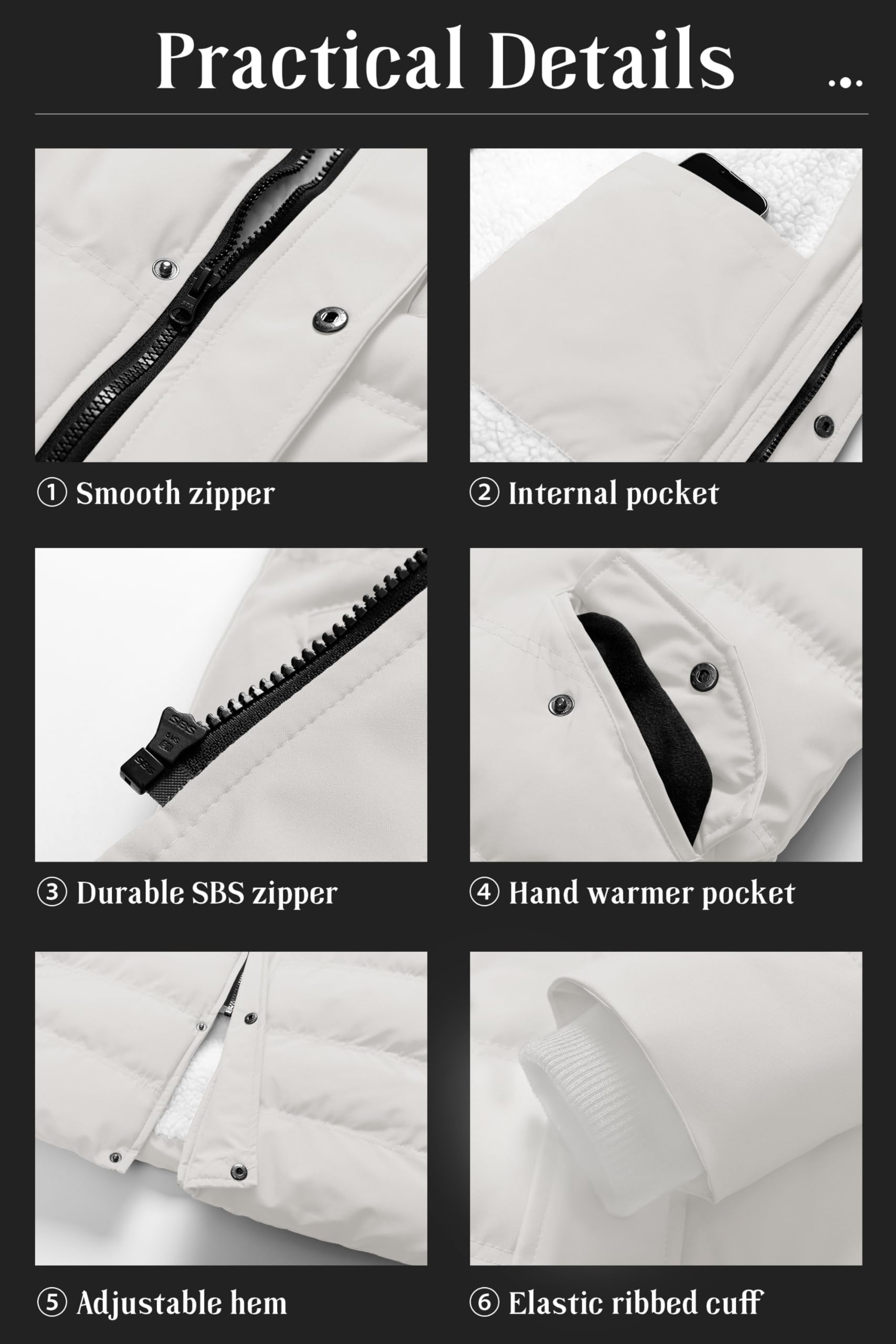 Pursky winter parka in urban setting conveys practical warmth for commuting
