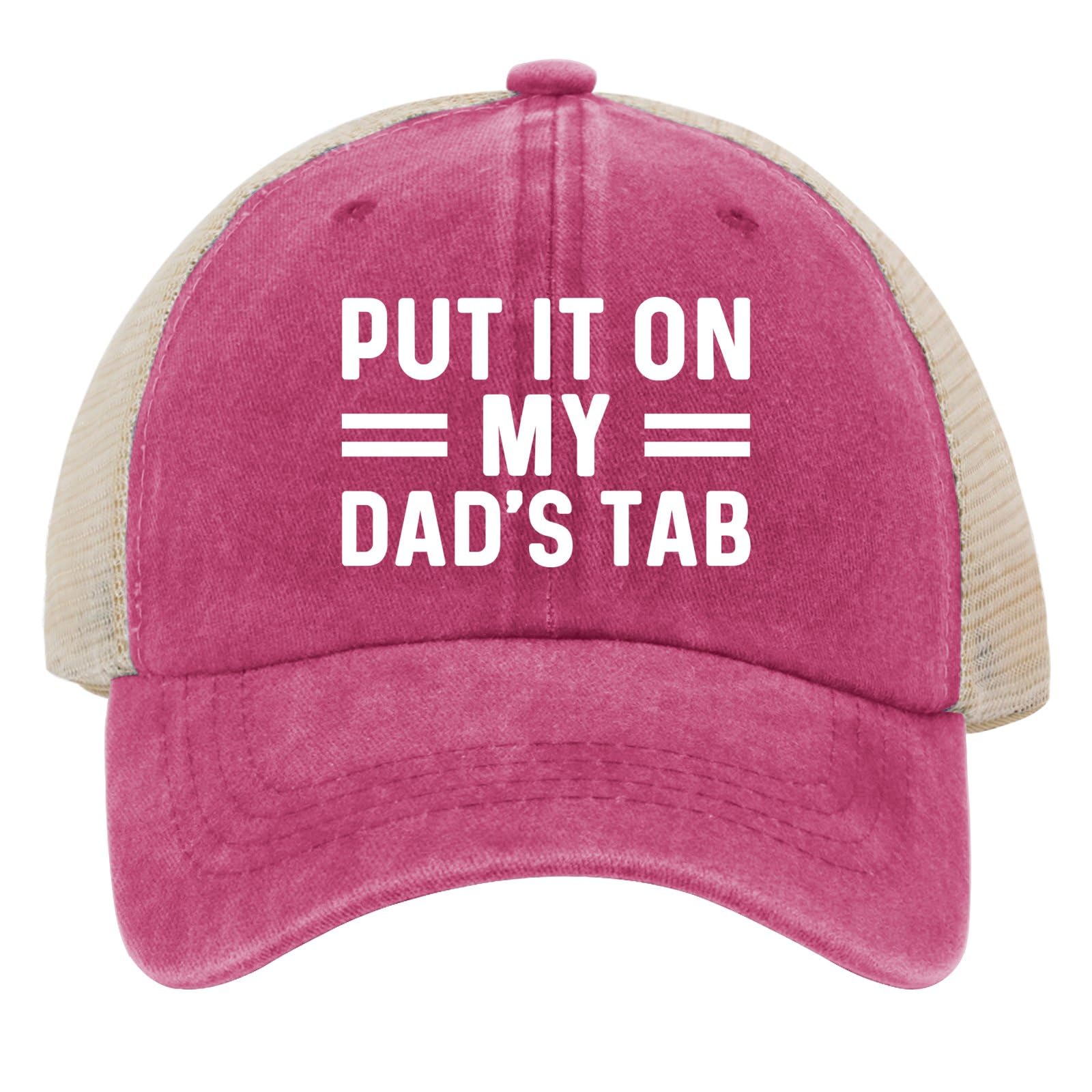 Close-up of the PUT IT ON MY DAD'S TAB design
