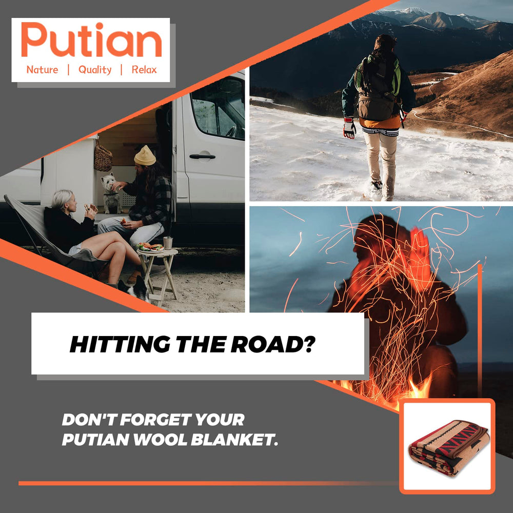 PuTian Merino Wool Blanket large throw in bedroom offers cozy warmth for relaxing evenings.