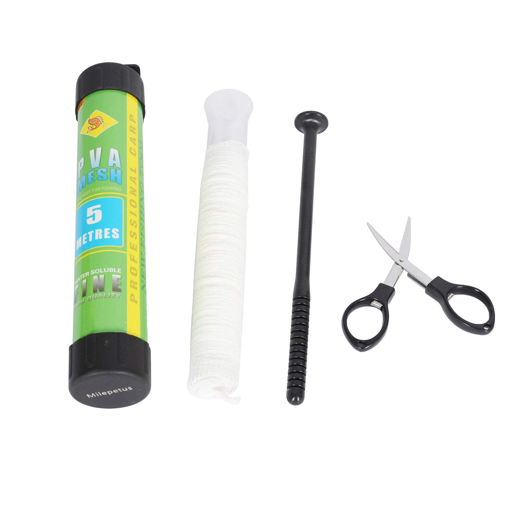 Complete PVA mesh bait bag kit for carp fishing