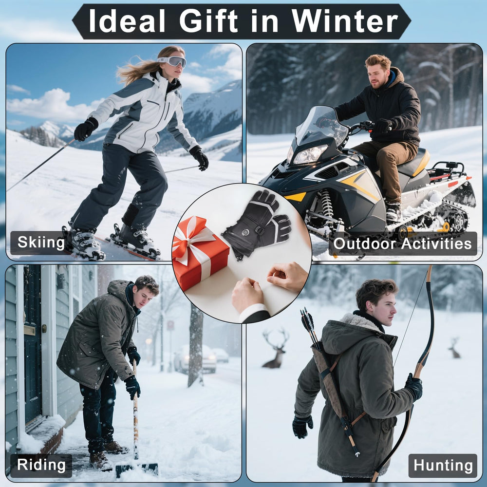Pvnoocy heated gloves 3-heat settings offer customizable warmth on demand