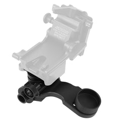PVS-14 NVG J-Arm shows rotation adjustment enabling smooth left-right eye transitions.