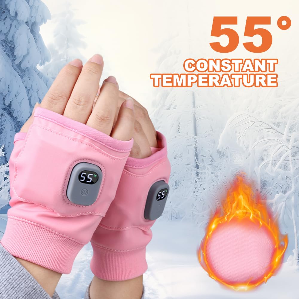 PVZXR heated gloves with 3 temperature settings for customizable comfort.