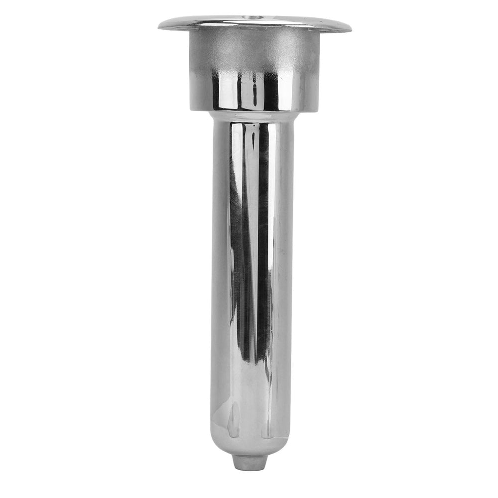 Pyhodi stainless steel rod cup holder with round top in 0-degree angle for easy access.
